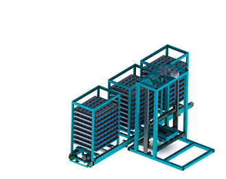 Транспортно-складирующая группа (ТСГ) вибропресса Транспортно-складирующая группа (ТСГ) вибропресса