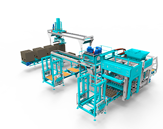 Бетоноформовочные линии для тротуарной плитки, блоков и бордюров