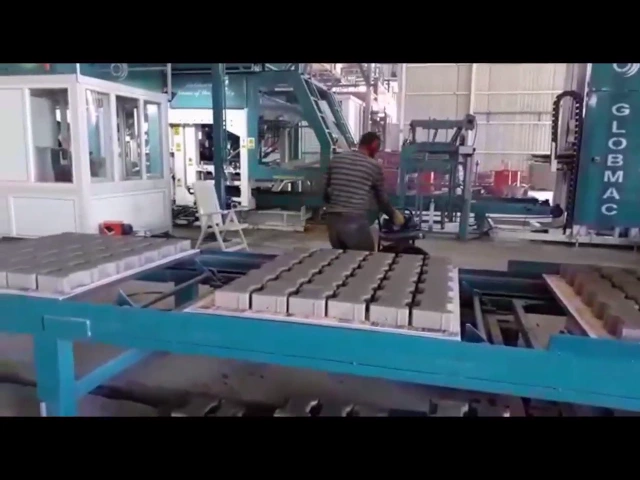 Globmac KB 36 - работа линии вибропрессования